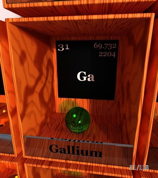 Periodic table of elements Mendeley Low-poly 3D model_37