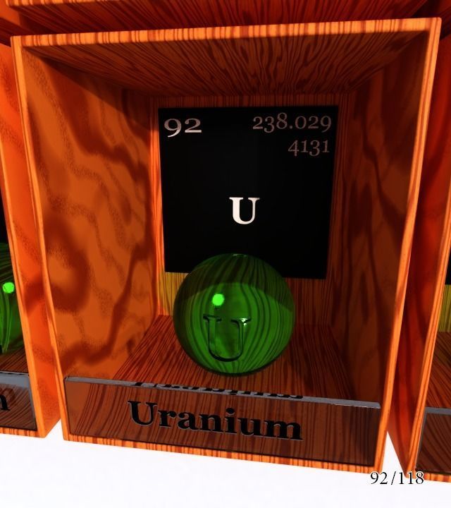 Periodic table of elements Mendeley Low-poly 3D model_98