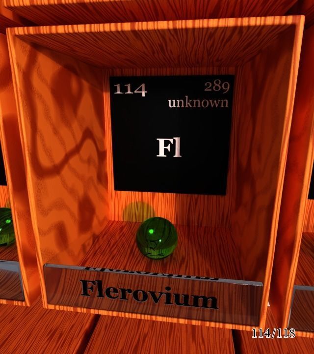 Periodic table of elements Mendeley Low-poly 3D model_120