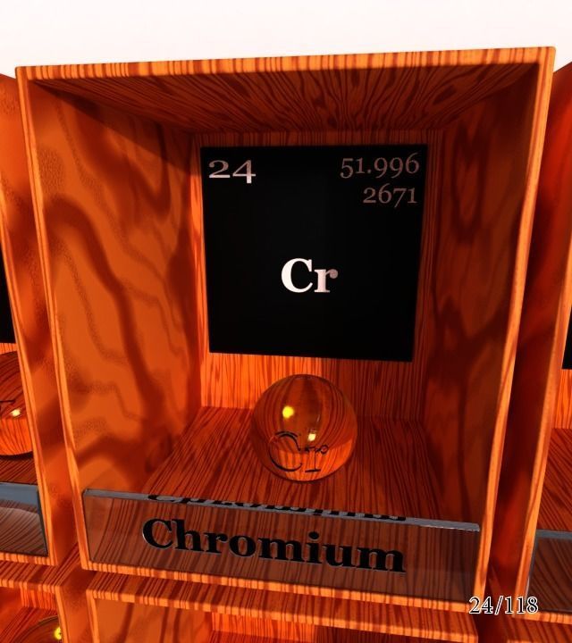 Periodic table of elements Mendeley Low-poly 3D model_30