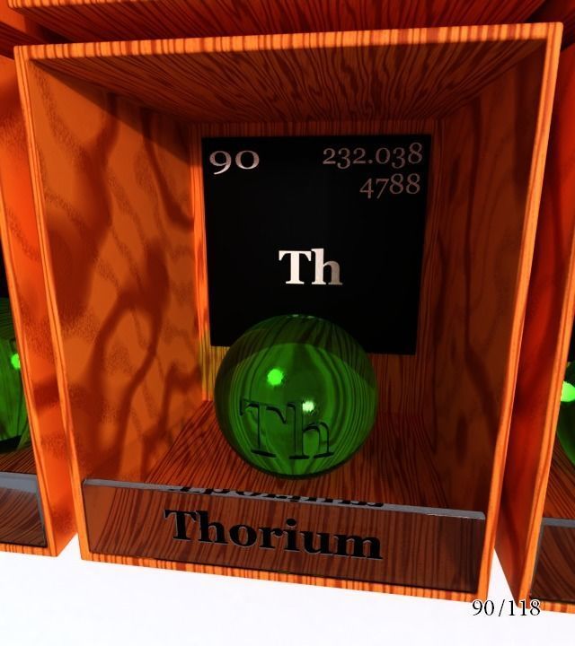 Periodic table of elements Mendeley Low-poly 3D model_96