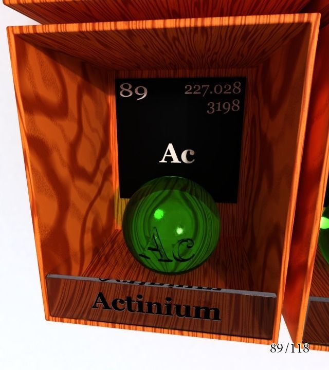 Periodic table of elements Mendeley Low-poly 3D model_95