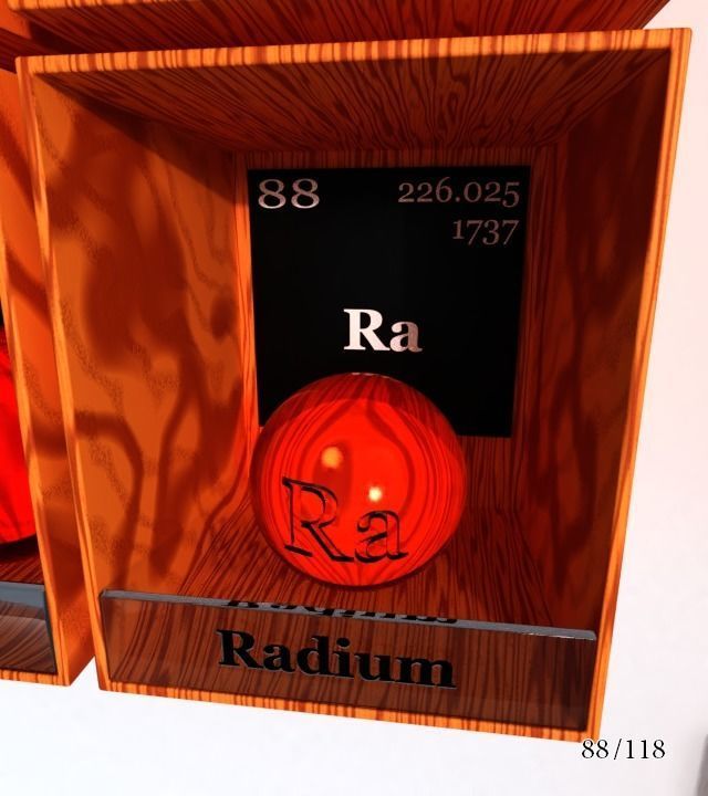 Periodic table of elements Mendeley Low-poly 3D model_94