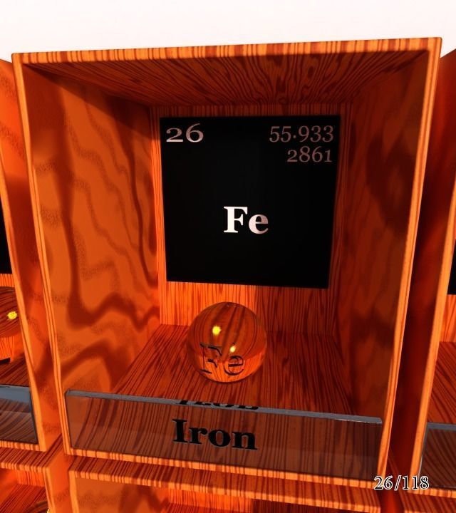 Periodic table of elements Mendeley Low-poly 3D model_32