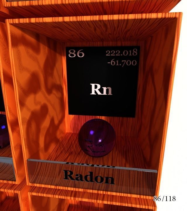 Periodic table of elements Mendeley Low-poly 3D model_92