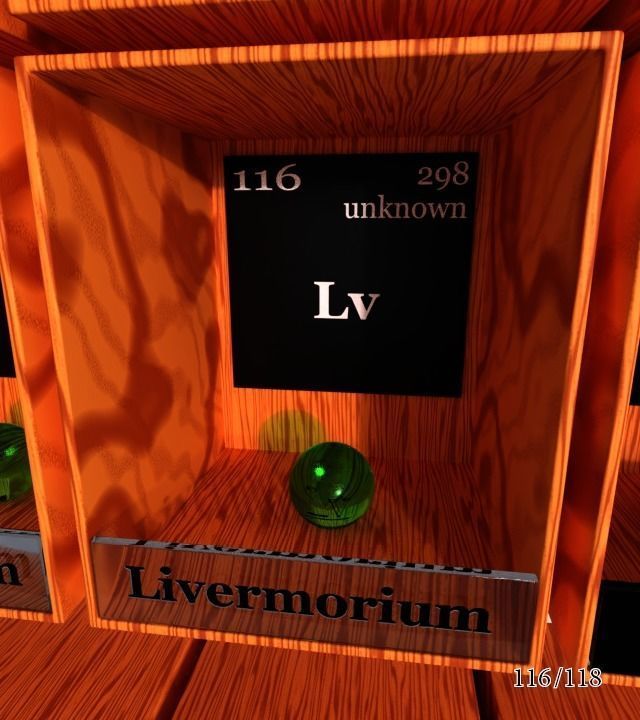 Periodic table of elements Mendeley Low-poly 3D model_122