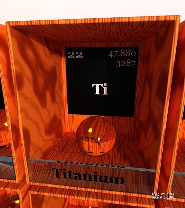 Periodic table of elements Mendeley Low-poly 3D model_28