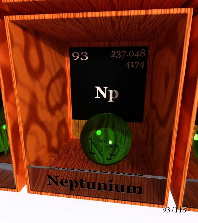 Periodic table of elements Mendeley Low-poly 3D model_99