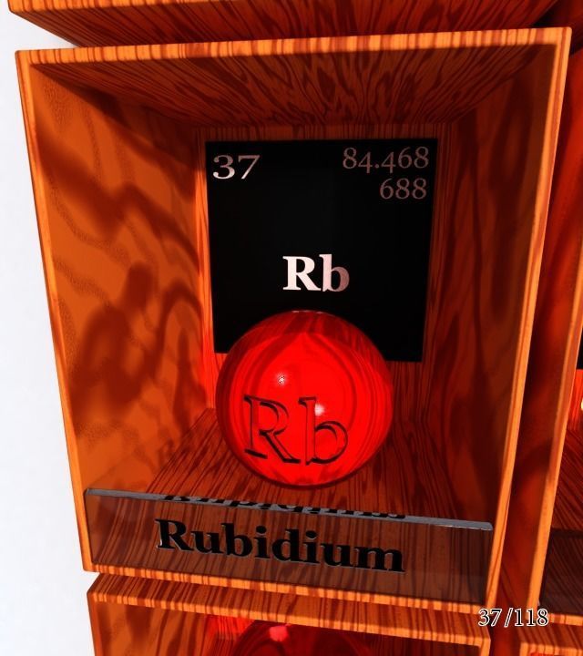 Periodic table of elements Mendeley Low-poly 3D model_43