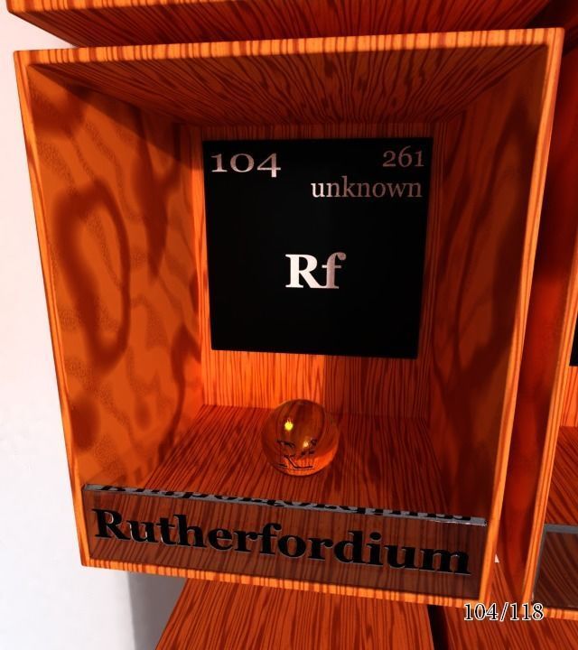 Periodic table of elements Mendeley Low-poly 3D model_110