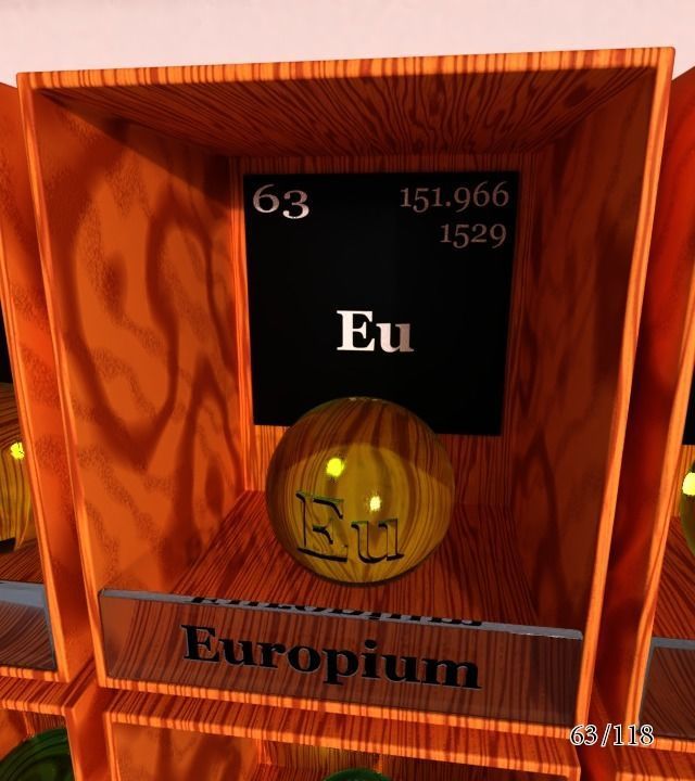 Periodic table of elements Mendeley Low-poly 3D model_69