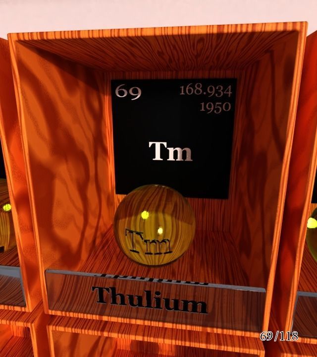 Periodic table of elements Mendeley Low-poly 3D model_75