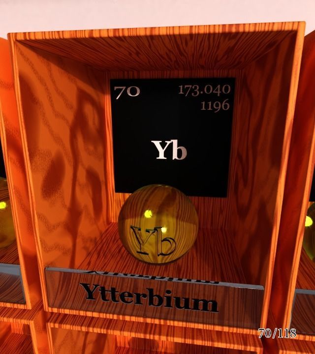 Periodic table of elements Mendeley Low-poly 3D model_76