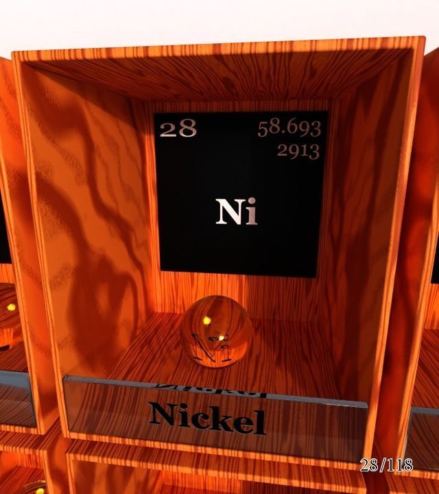 Periodic table of elements Mendeley Low-poly 3D model_34