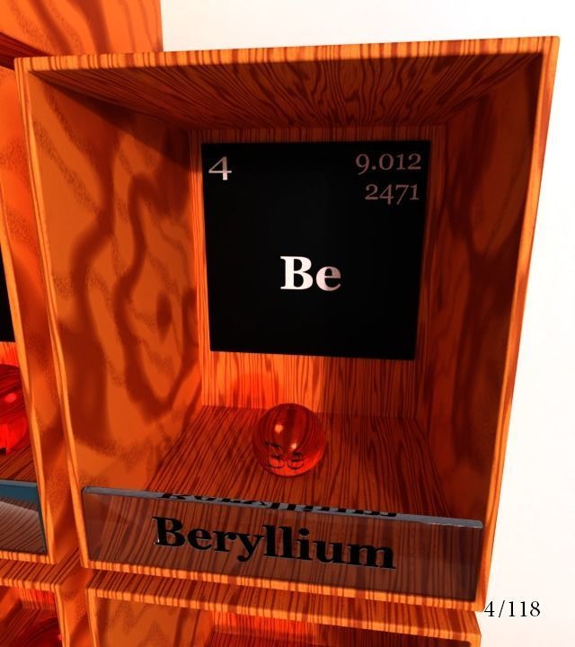 Periodic table of elements Mendeley Low-poly 3D model_10