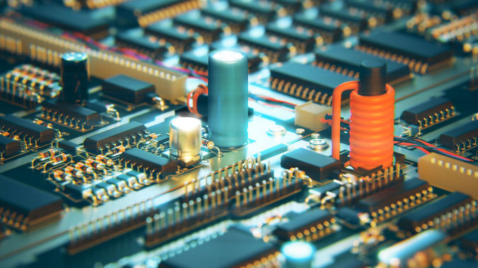 Motherboard circuit board 3D model