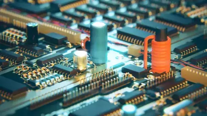 Motherboard circuit board 3D model