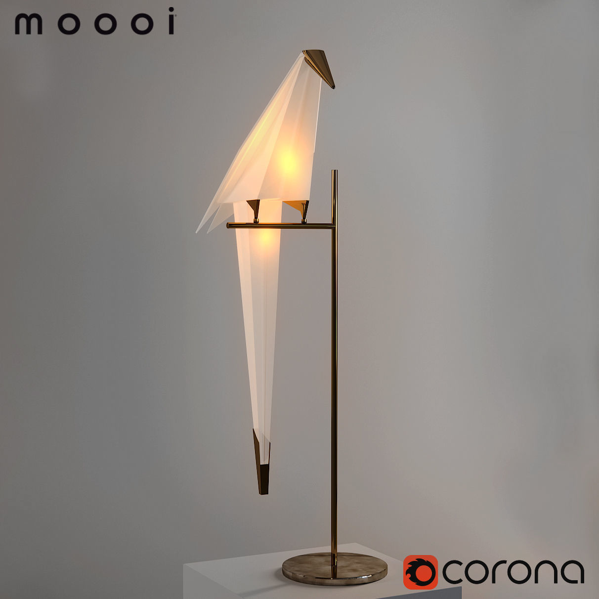 Origami Bird 3D model_2