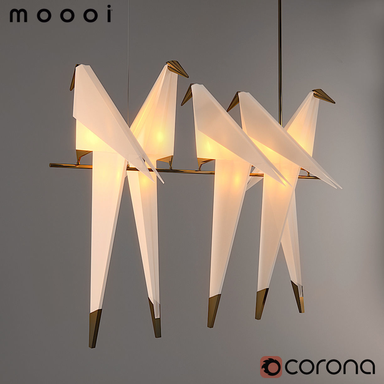 Origami Bird 3D model_1