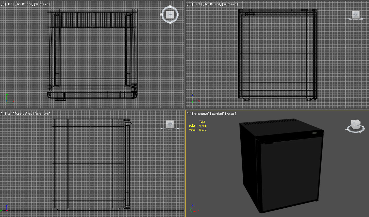 Minibar indel B Low-poly 3D model_4