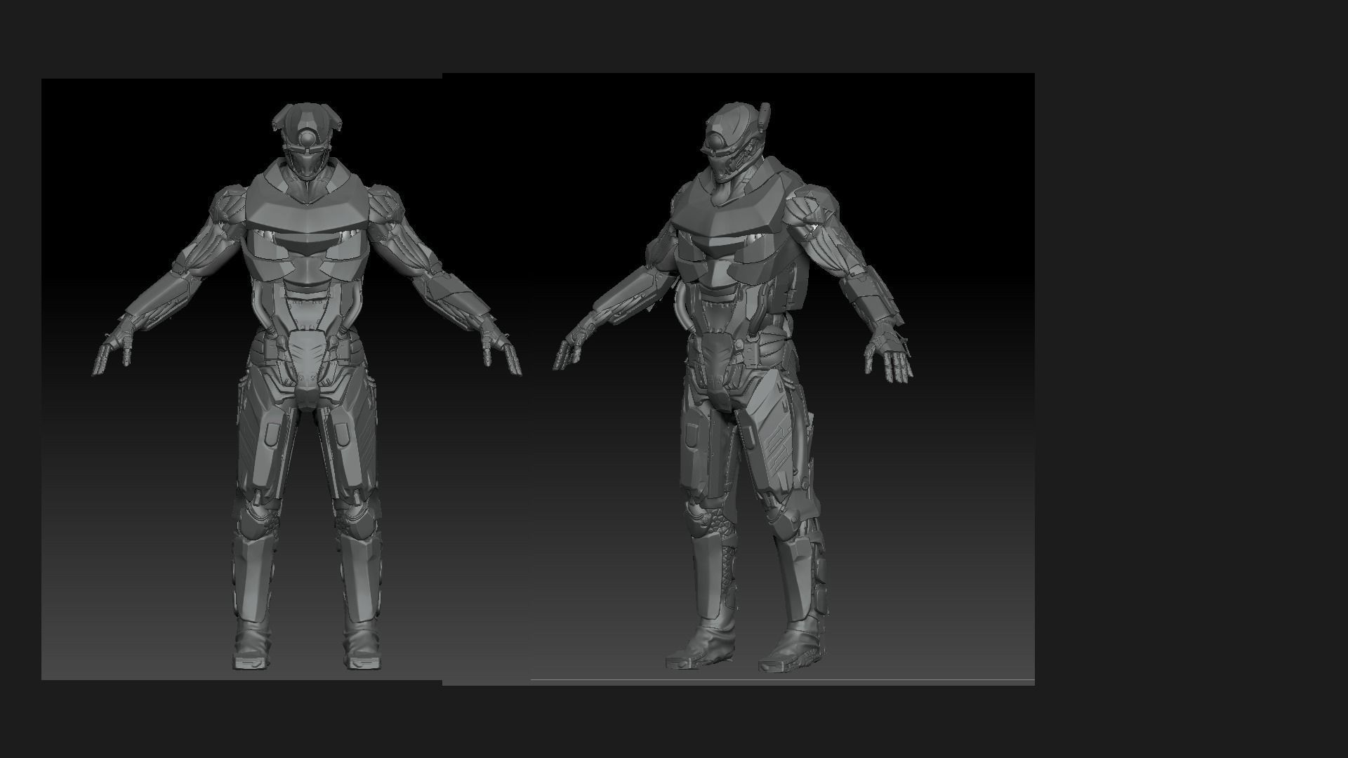 Cyborg Soldier V2 highpoly Zbrush 4r7 3D model_2