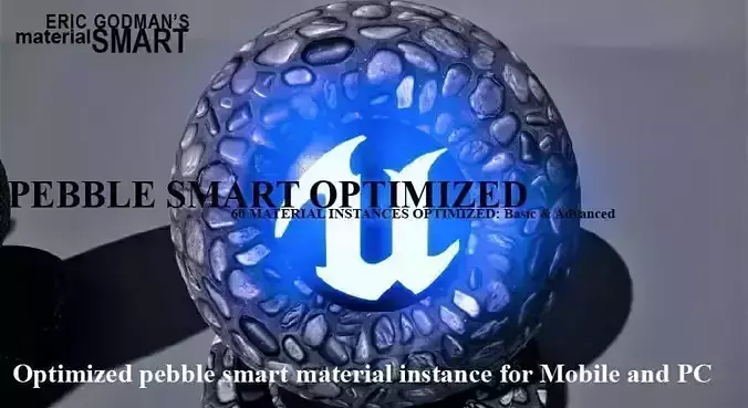 Optimized Pebble Materials 3D model