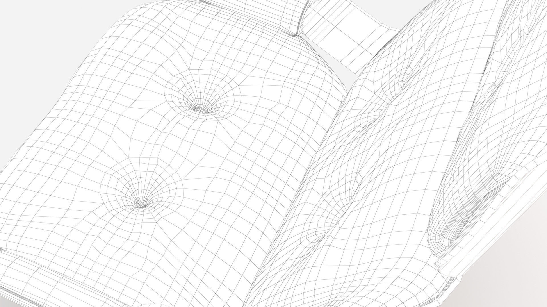 Wooden Leather Arm Chair 3D model_21