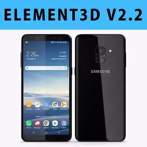 E3D - Samsung Galaxy A8 Plus 2018 Black 