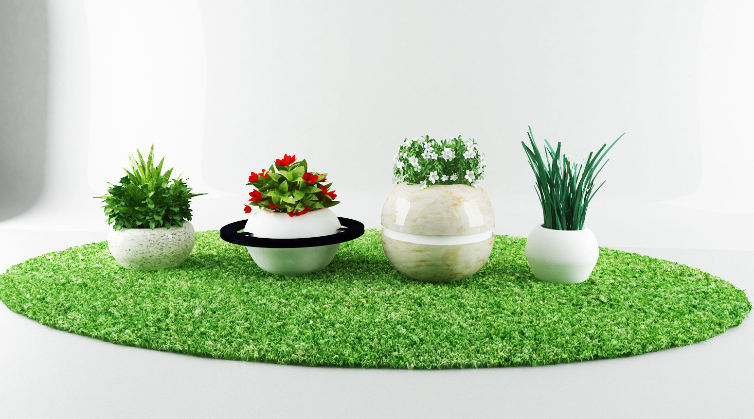 garden plants Free low-poly 3D model_1