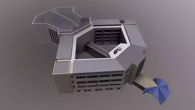 National Defence College Nigeria Low-poly 3D model