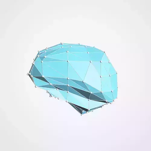 Low-Poly Brain and neural network Free low-poly 3D model