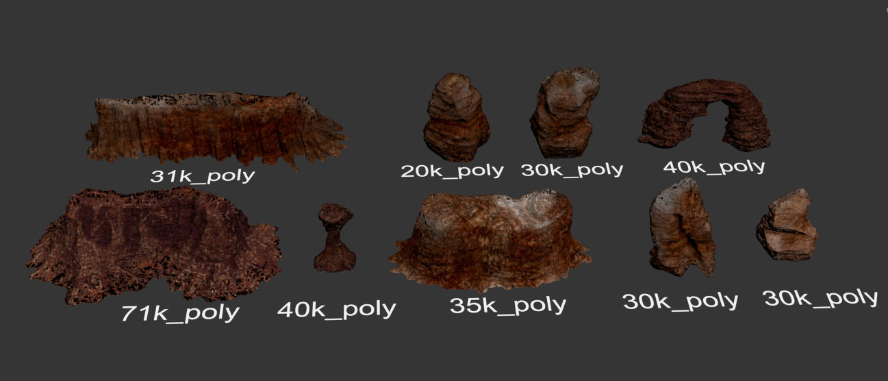 canyon pack Low-poly 3D model_4
