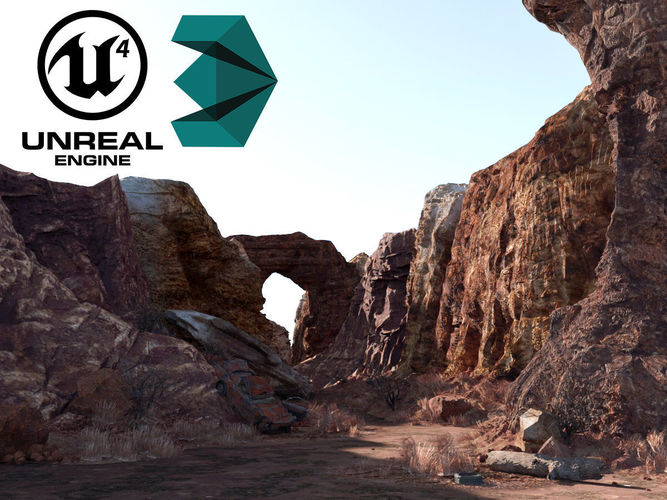 canyon pack Low-poly 3D model