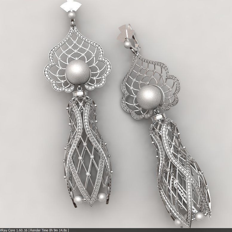 Matrioshka big earrings - original 3D print model_6