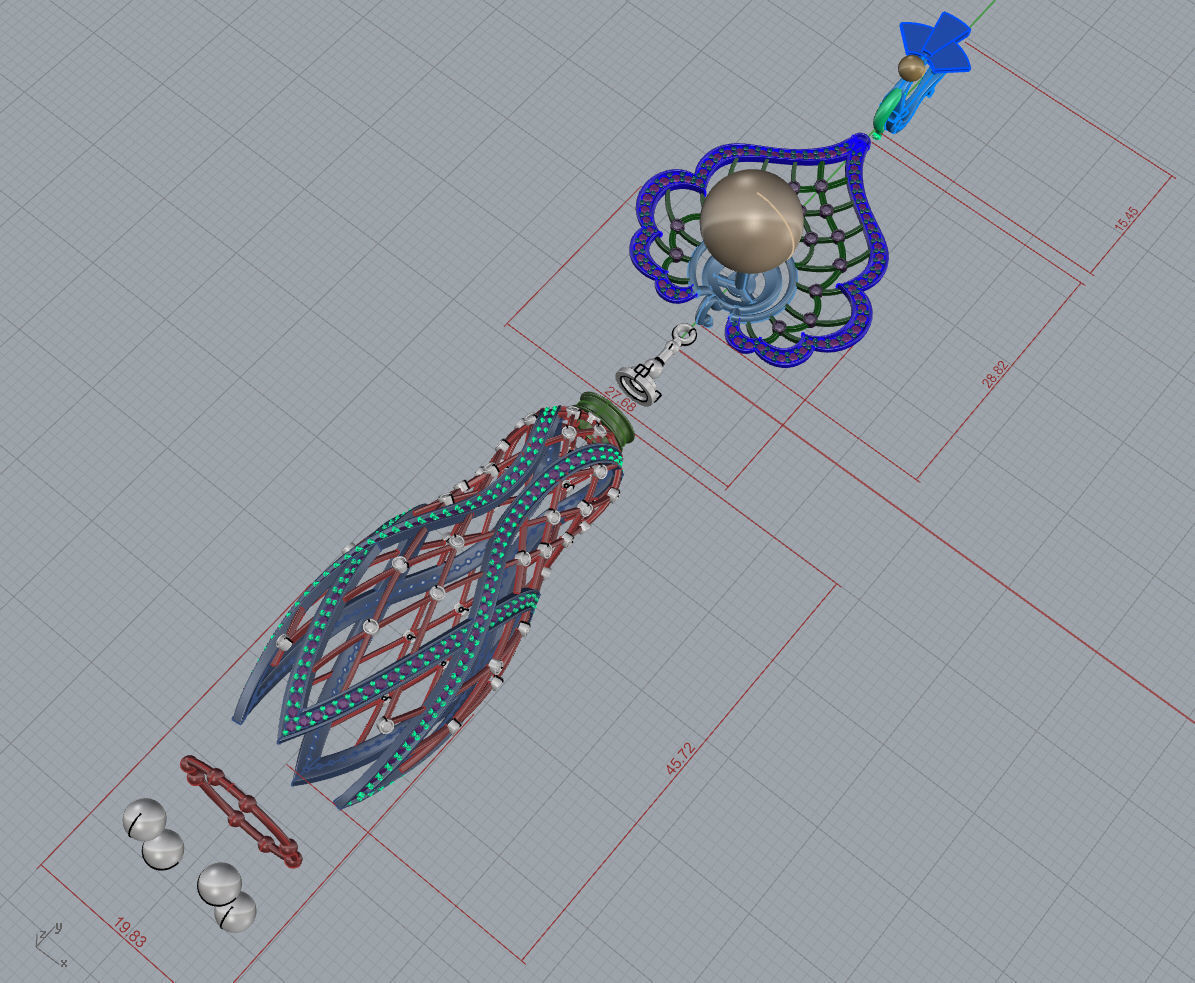 Matrioshka big earrings - original 3D print model_9