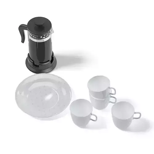 Tea Set and Tea Infuser 3D Model