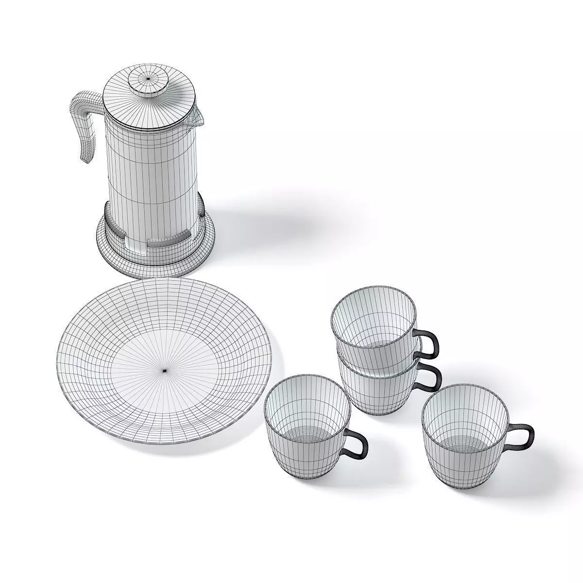 Tea Set and Tea Infuser 3D Model 3D model_2