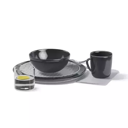 Dishes Set 3D Model
