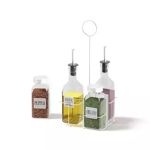 Spice Containers Set 3D Model