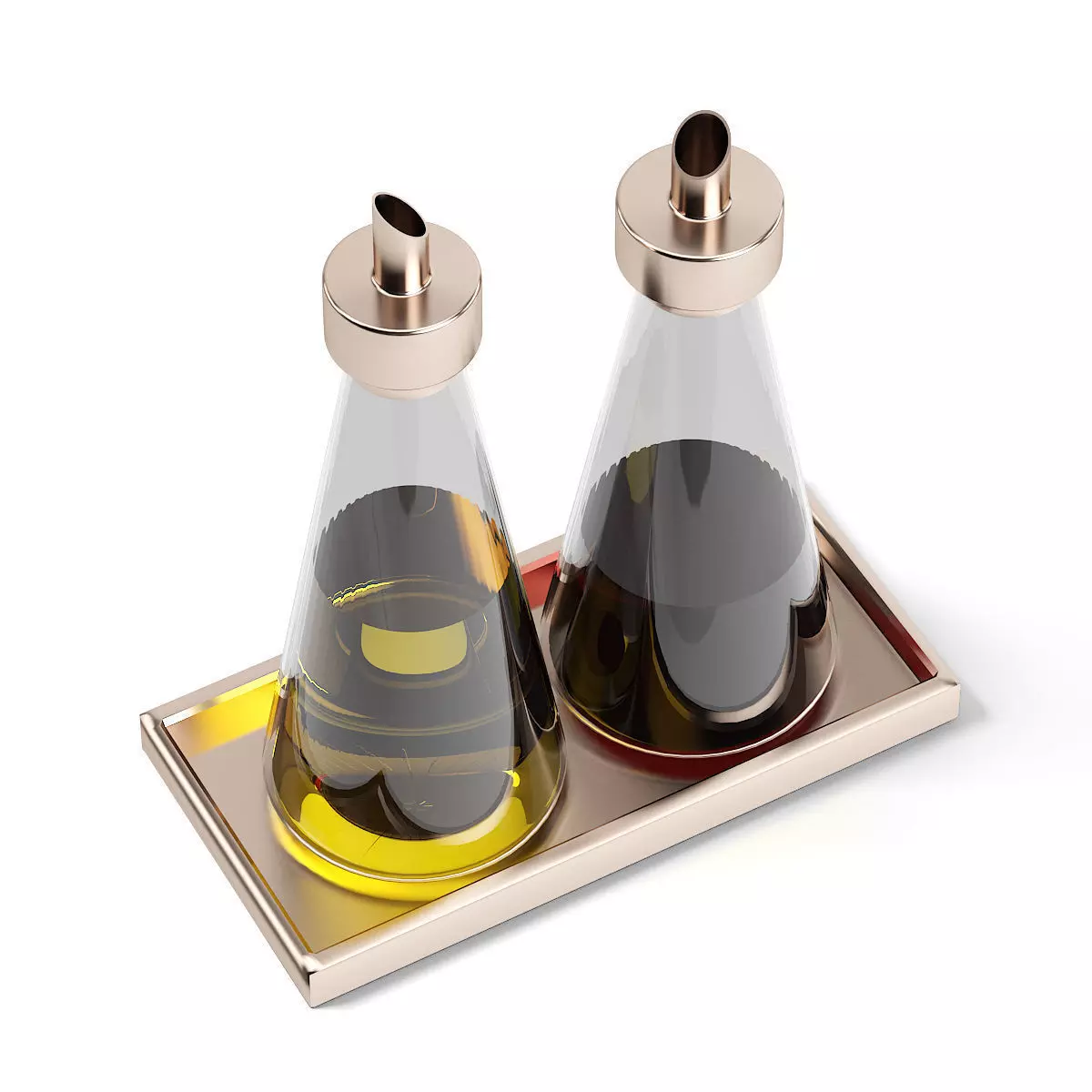 Oil and Sauce Bottles 3D Model 3D model_0