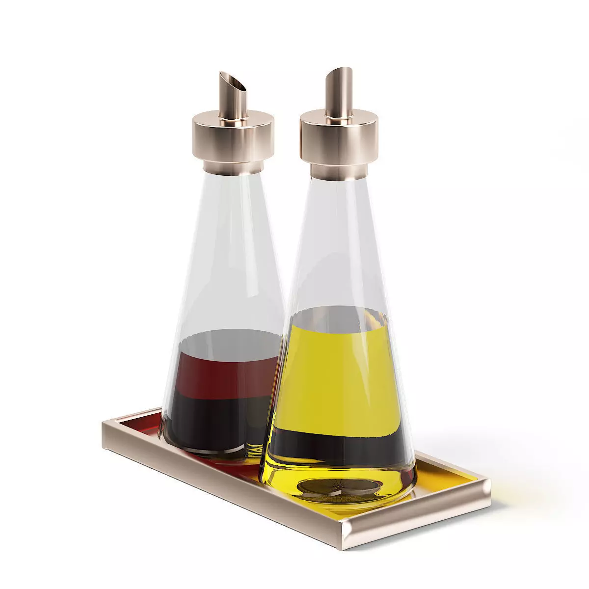 Oil and Sauce Bottles 3D Model 3D model_3