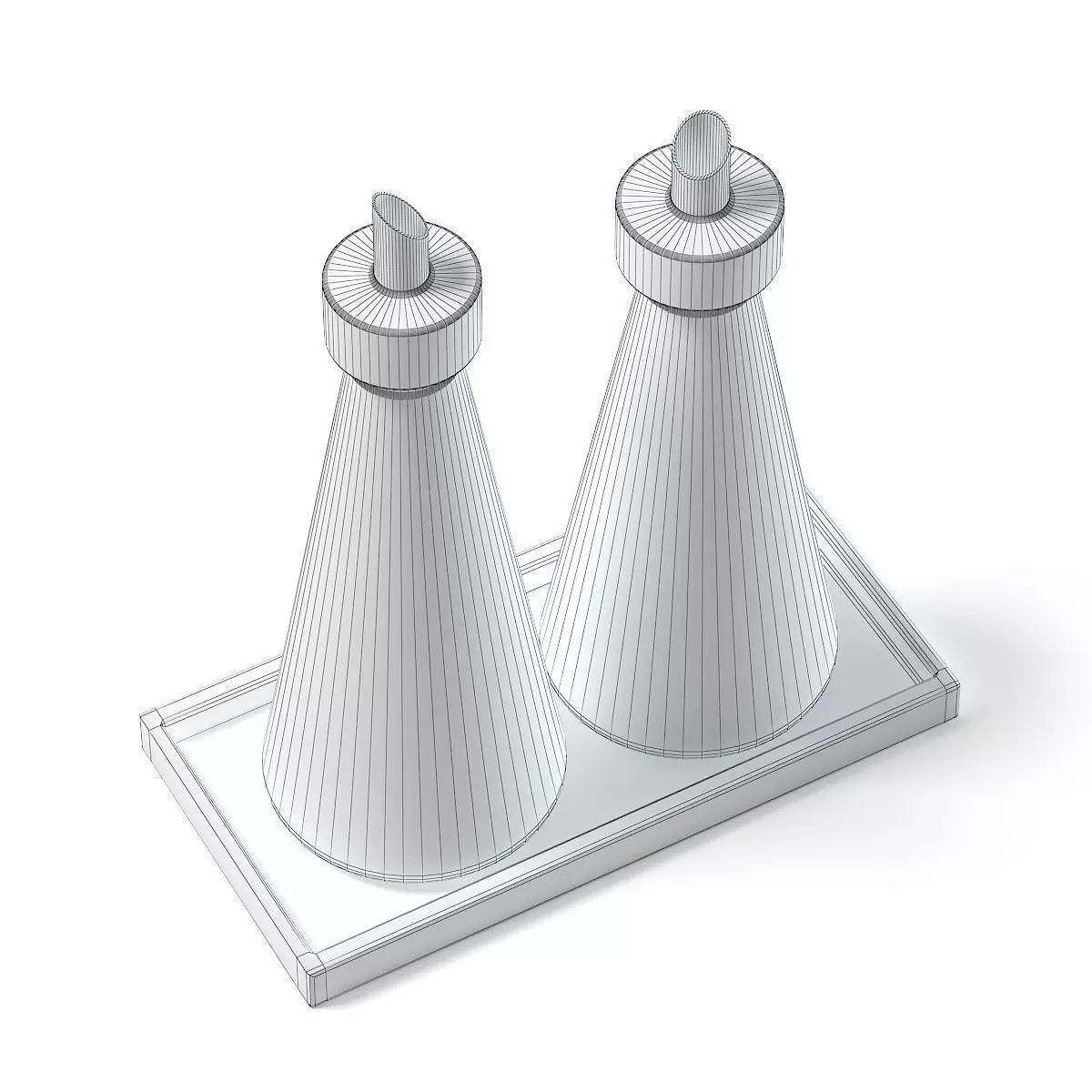 Oil and Sauce Bottles 3D Model 3D model_4