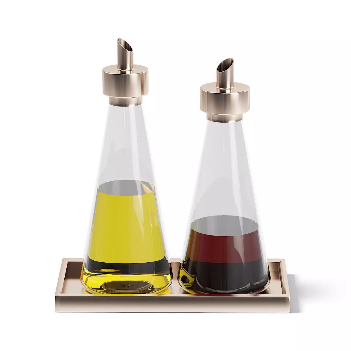Oil and Sauce Bottles 3D Model 3D model_2