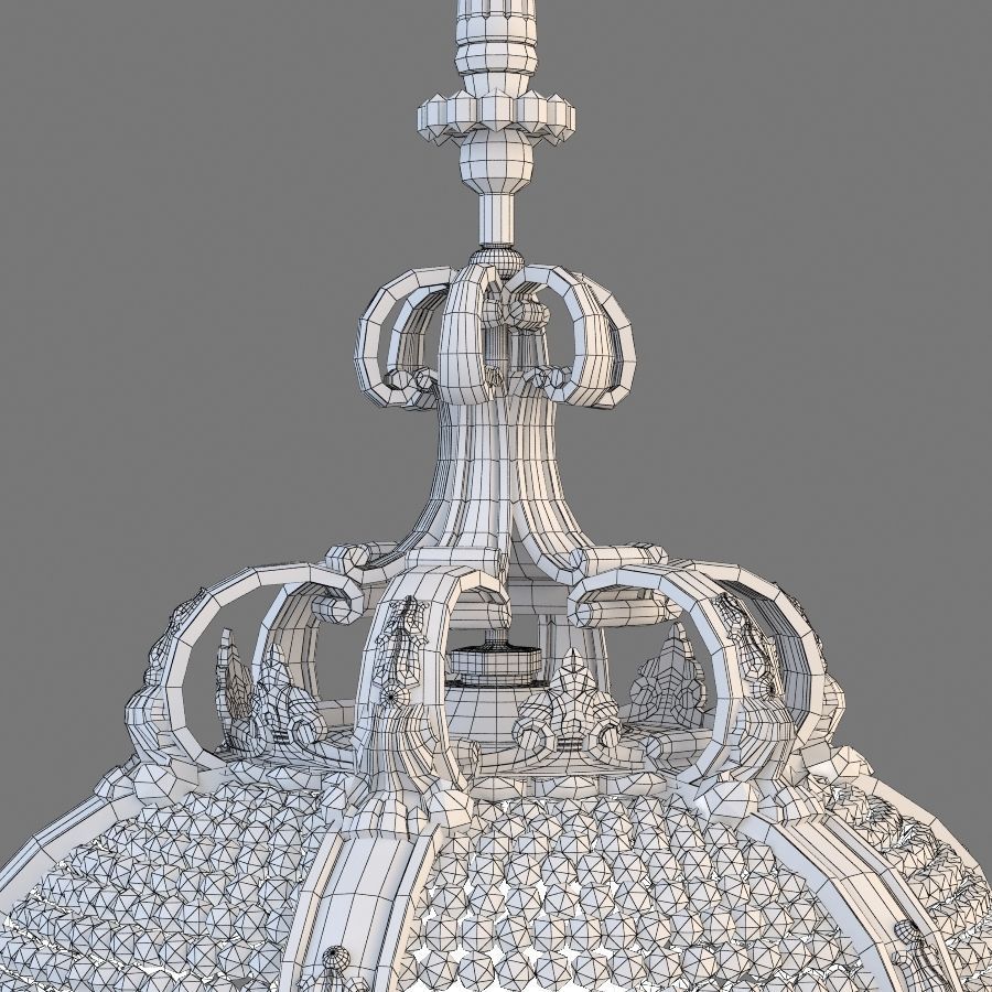 Palace Hotel chandelier 3D model_7