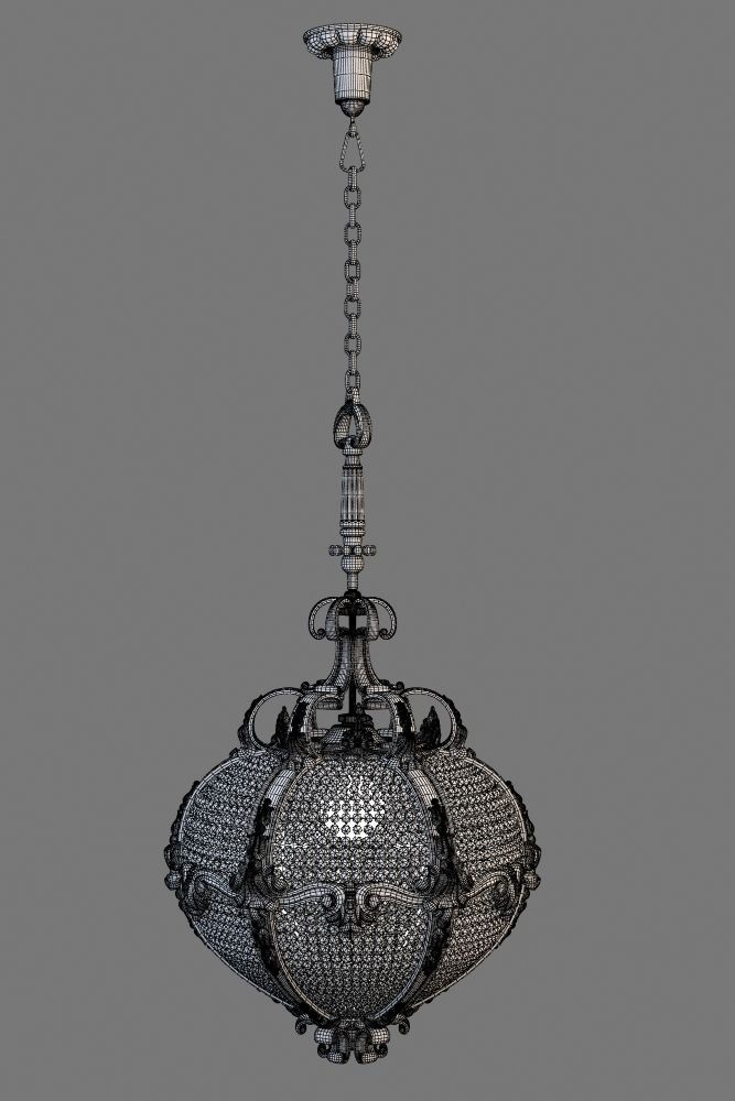 Palace Hotel chandelier 3D model_6