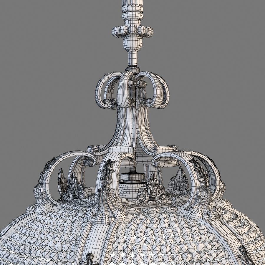 Palace Hotel chandelier 3D model_8