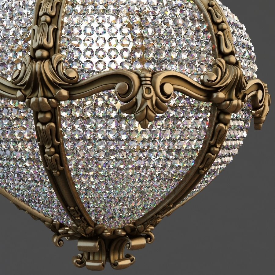 Palace Hotel chandelier 3D model_4