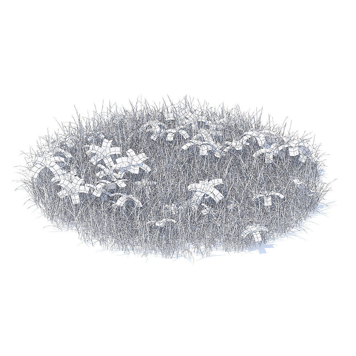 Grass with Plants 3D Model 3D model_4