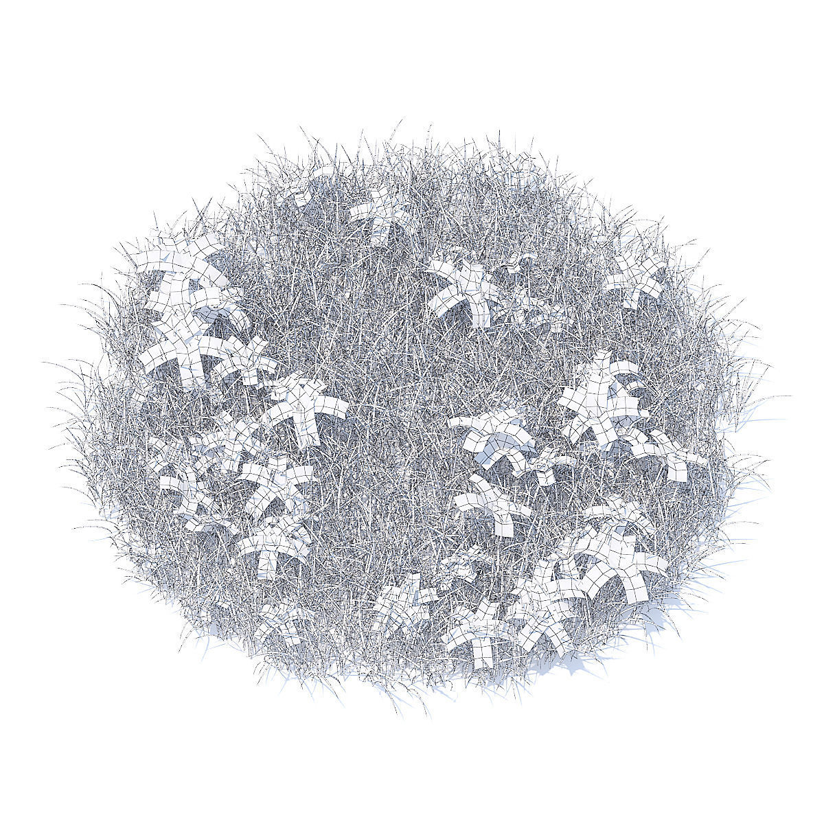 Grass with Plants 3D Model 3D model_5