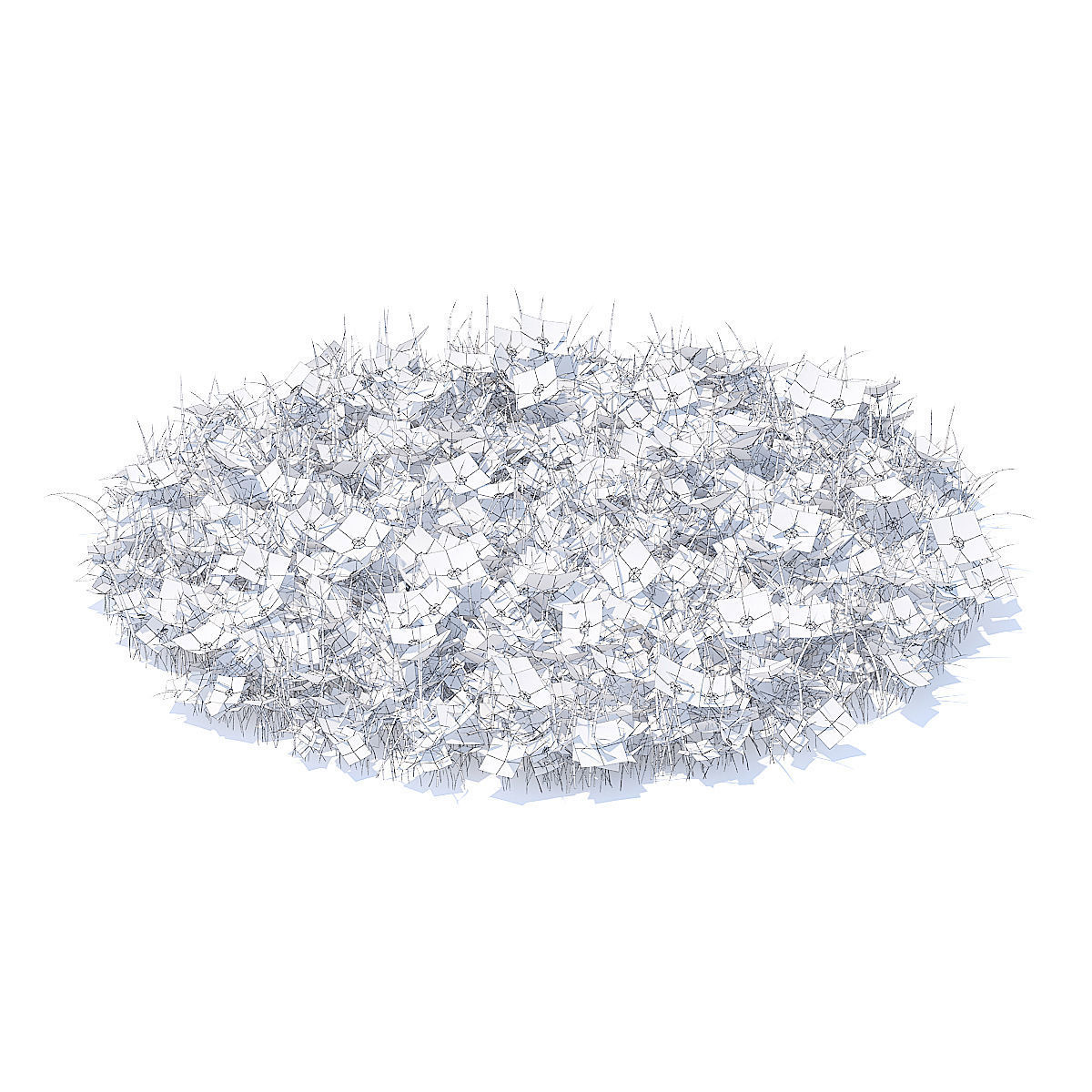 Grass with Clover and Daises 3D Model 3D model_4